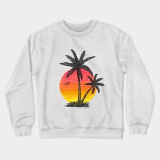 Palm Tree Silhouette Crewneck Sweatshirt